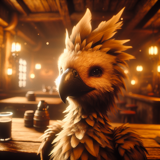 A portrait of a chocobo.