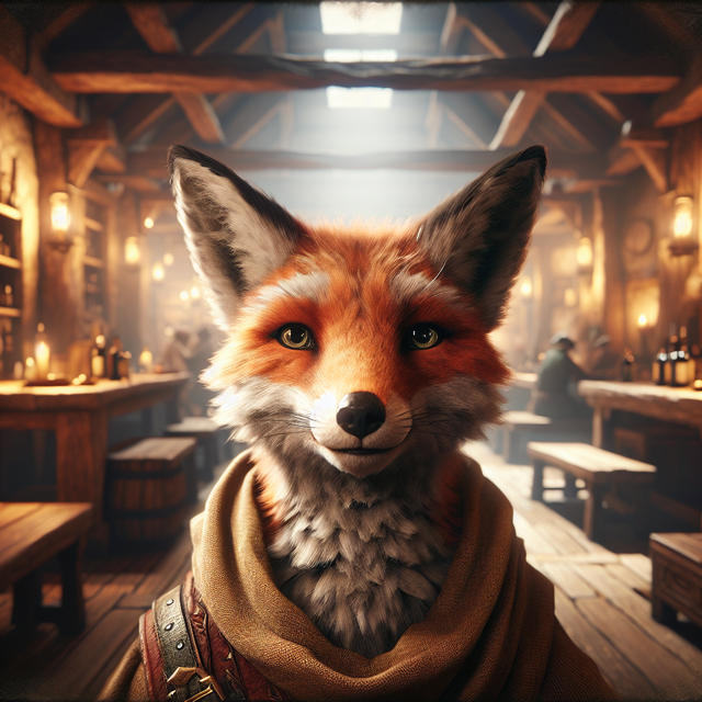A portrait of a fox.