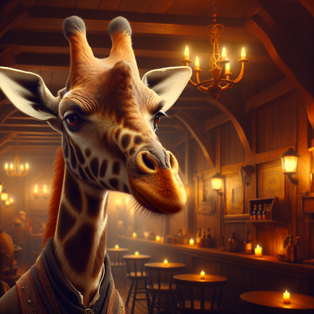 A portrait of a giraffe.