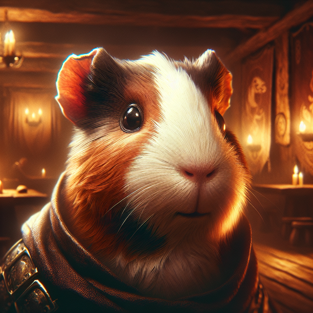 A portrait of a guinea pig.