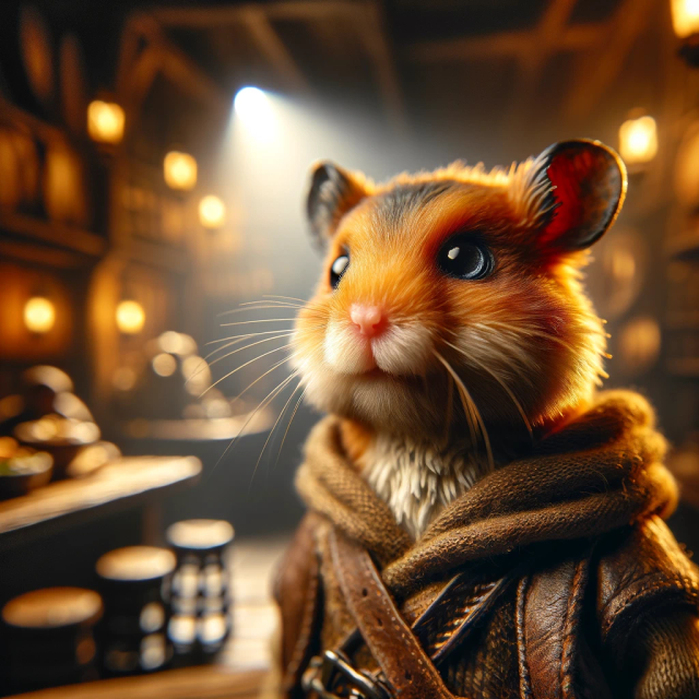 A portrait of a hamster.