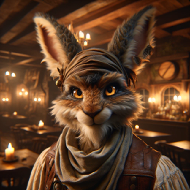 A harengon in a tavern.