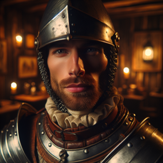A portrait of a knight.