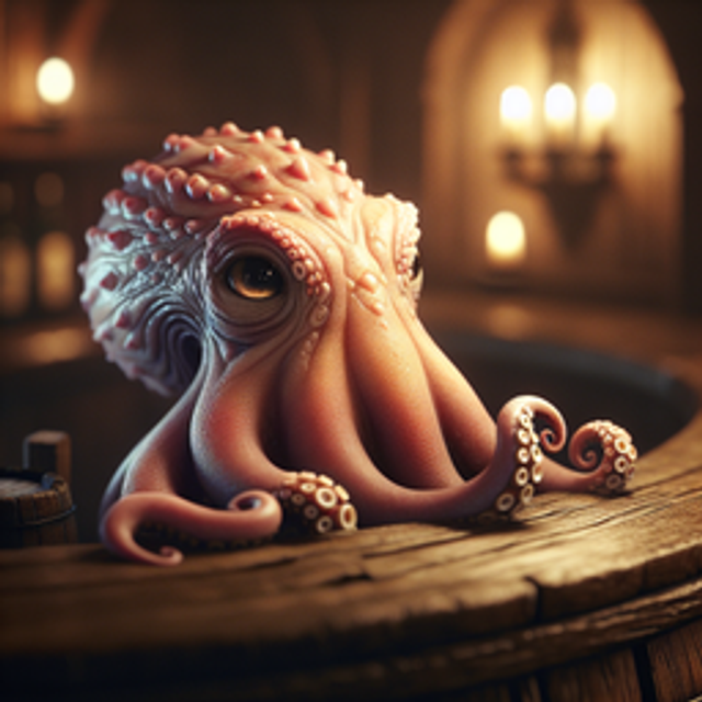 A portrait of a octopus.
