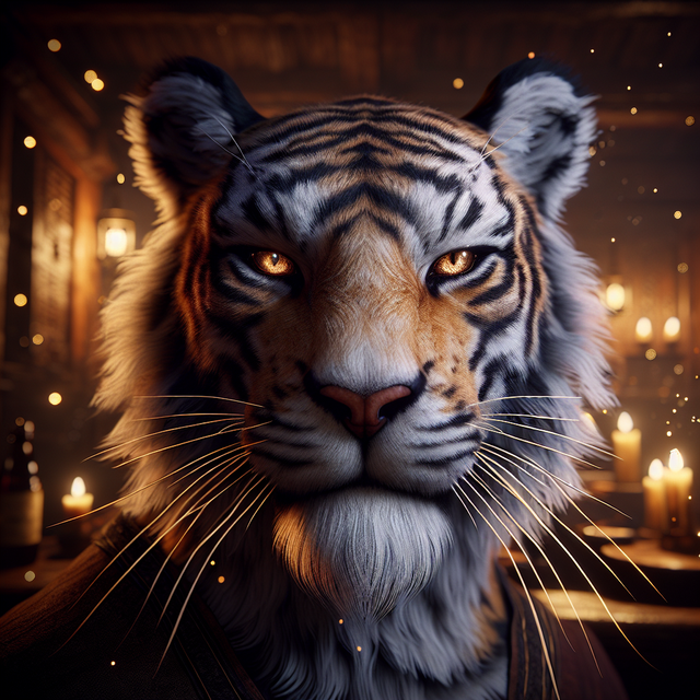 A portrait of a tiger.